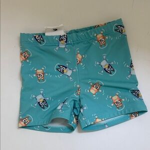 Zara Kids Teal Cartoon Print Shorts